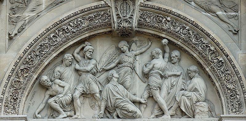 Stoning St Stephen Saint-Etienne-du-Mont - Foto por Wikimedia Commons